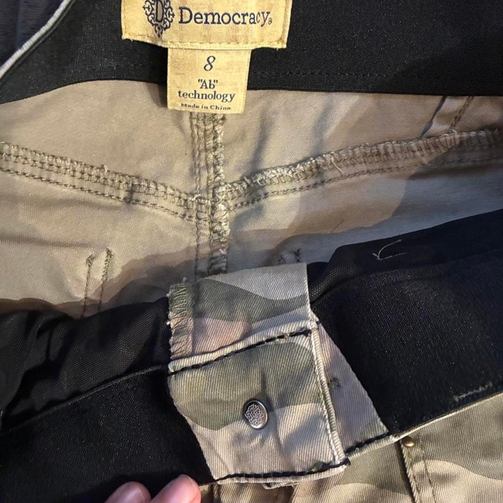 Camo Cargo Pants Studded Pockets Military Y2K Size 8 - Picture 3 of 6